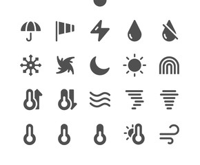 Weather v1 UI Pixel Perfect Well-crafted Vector Solid Icons 48x48 Ready for 24x24 Grid for Web Graphics and Apps. Simple Minimal Pictogram