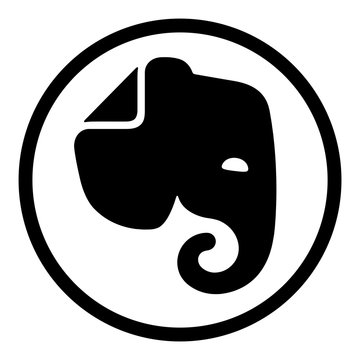 ewni14 EditoralWebNewIcon ewni - social media - Evernote elephant icon. - evernote web graphic on white paper for editoral - square xxl g9040, BADEN W&Uuml;RTTEMBERG / GERMANY - FEB 10, 2020