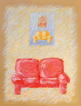 Rotes Sofa