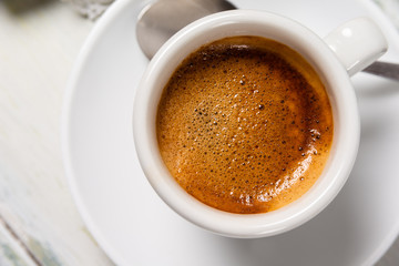 Tazzina di classico espresso italiano