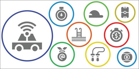 Modern Simple Set of sport Vector filled Icons