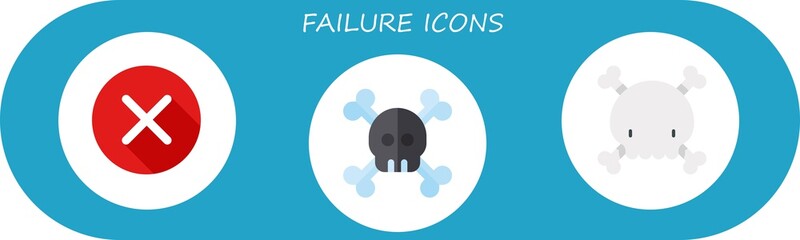 Modern Simple Set of failure Vector flat Icons