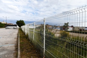 White fence near private property