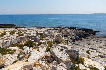 Fototapeta na wymiar Shores of an island in the mediterraneans