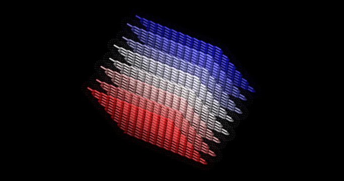Graphite sheets/  carbon fiber, spinning on Y axis, 4K	
