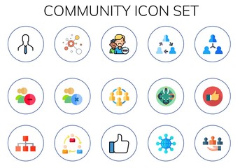 Modern Simple Set of community Vector flat Icons