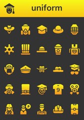 Modern Simple Set of uniform Vector filled Icons