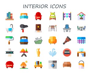 Obraz premium interior icon set