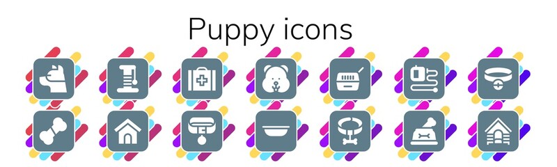 puppy icon set