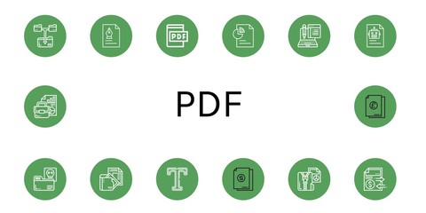 pdf icon set
