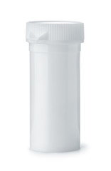 White plastic medical tablet tube