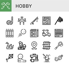 hobby icon set