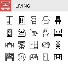 living icon set