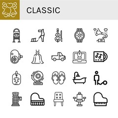 Set of classic icons