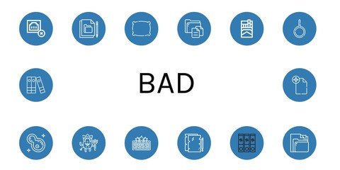 Set of bad icons