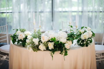 bouquet of flowers on table