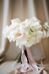 bridal bouquet of white flowers