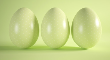 3d Easter eggs.