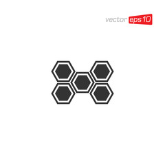 Obraz na płótnie Canvas Honeycomb Icon Design Vector Template