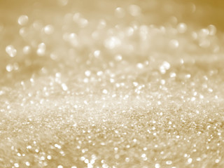 glitter vintage lights background. gold and black. bokeh light with glitter.