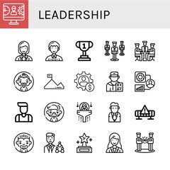 Set of leadership icons