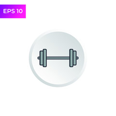 Barbell / Dumbell Gym icon template color editable. Fitness symbol logo vector sign isolated on white background illustration for graphic and web design.