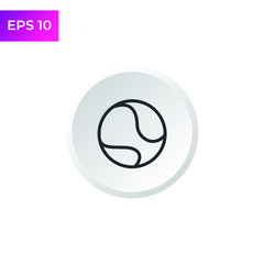 Obraz premium Tennis Ball icon template color editable. Tennis Ball symbol logo vector sign isolated on white background illustration for graphic and web design.