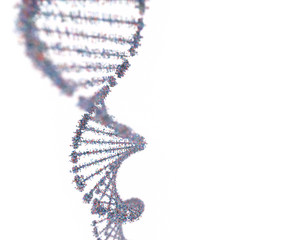 Colorful DNA molecule. Structure of the genetic code. Genetic Syndrome and Genetic Disorder, 3D...