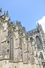 St. John's Cathedral in Hertogenbosch, North Brabant, Netherlands. Dutch Gothic architecture, the largest catholic church in the Netherlands. Dominant of the city center