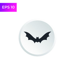 Halloween black bat icon template color editable. Flying Bats Halloween symbol logo vector sign isolated on white background illustration for graphic and web design.