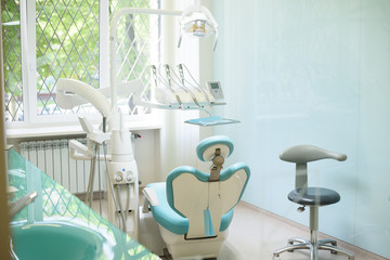 dentists chair in a room