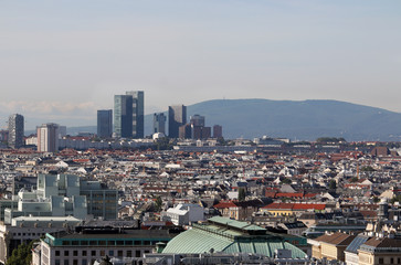 Skyscrapers cityscape in Vienna Austria