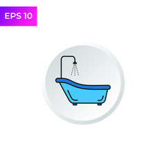Bathtub icon template color editable. Bathroom symbol logo vector sign isolated on white background illustration for graphic and web design.