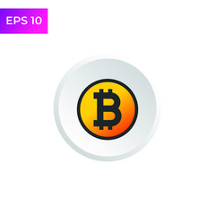 Bitcoin sign icon template color editable. Crypto currency symbol logo vector sign isolated on white background illustration for graphic and web design.