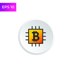 Bitcoin sign icon template color editable. Crypto currency symbol logo vector sign isolated on white background illustration for graphic and web design.