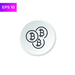 Bitcoin sign icon template color editable. Crypto currency symbol logo vector sign isolated on white background illustration for graphic and web design.