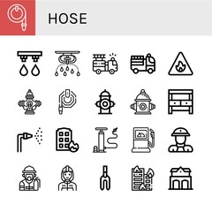 hose icon set