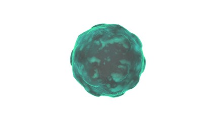 3D rendering of the green virus. Coronavirus from China. Made in China. The idea of protecting health and fighting the virus threat. Illustration for medical and scientific compositions.