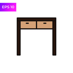 Cabinet icon template color editable. Furniture Cabinet symbol logo vector sign isolated on white background illustration for graphic and web design.