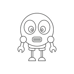 robot icon. cute robot cartoon sign