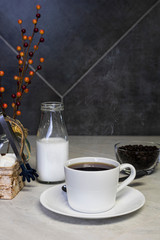 Hot Coffee on the Counter