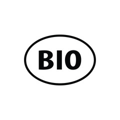 Obraz premium bio icon vector black sign