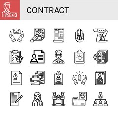 contract icon set