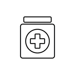 medicine bottle icon pill bottle sign black vector