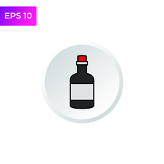 Medicine Bottle icon template color editable. Drugs medical symbol logo vector sign isolated on white background illustration for graphic and web design.