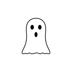 ghost icon Halloween cartoon scary ghost