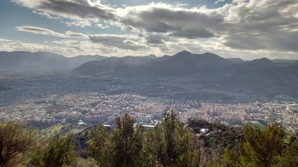 top view of the panorama of Palermo
