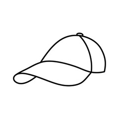 Baseball cap icon, hat icon vector