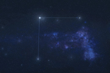 Coma Berenices constellation stars in outer space. Veronicas Hair constellation lines. Elements of...