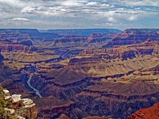 View at approaching sunset from Mohave Point of the iconic Grand Canyon in Arizona, U.S.A. - 322151300